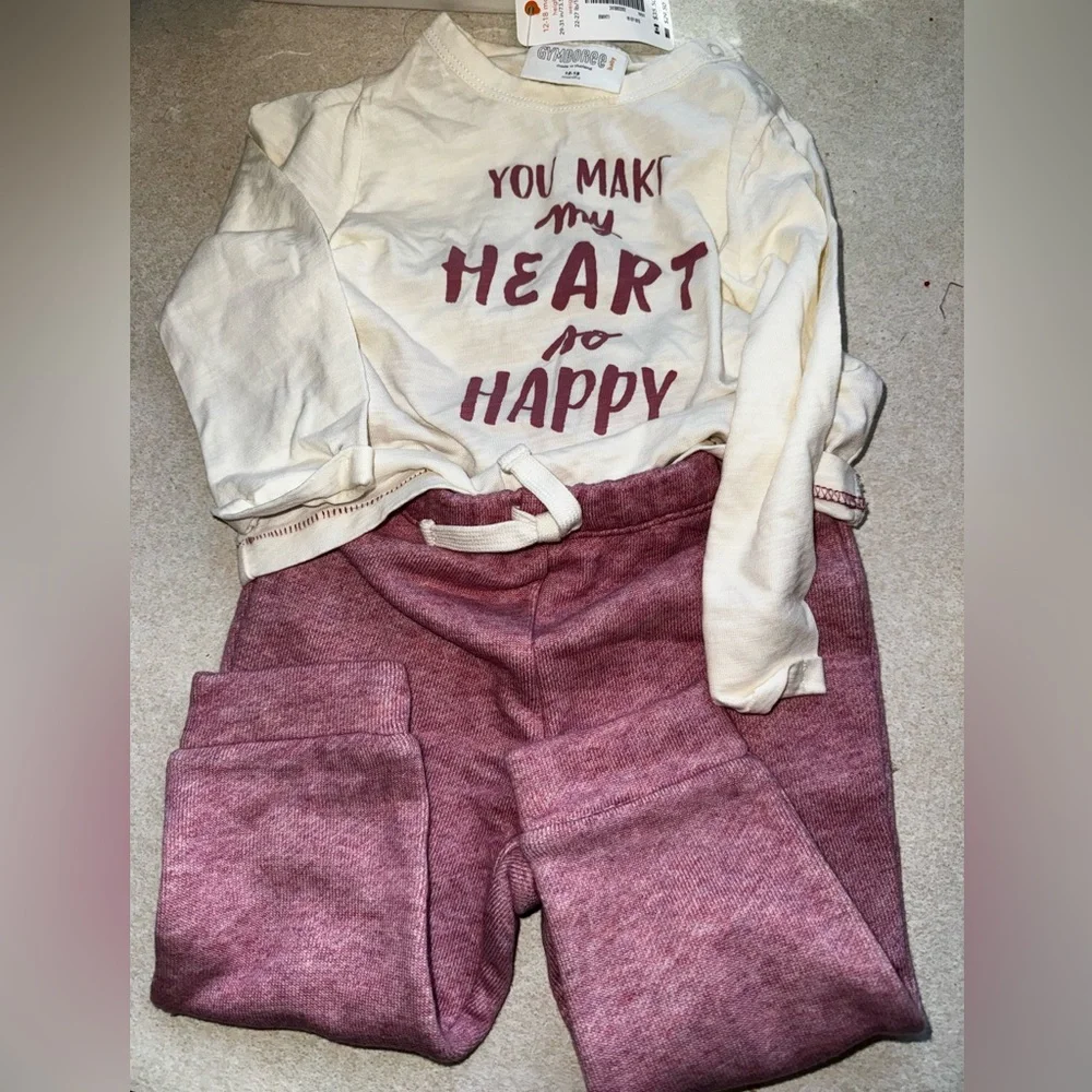 Gymboree size 12-18m nwt top And bottom set - yes